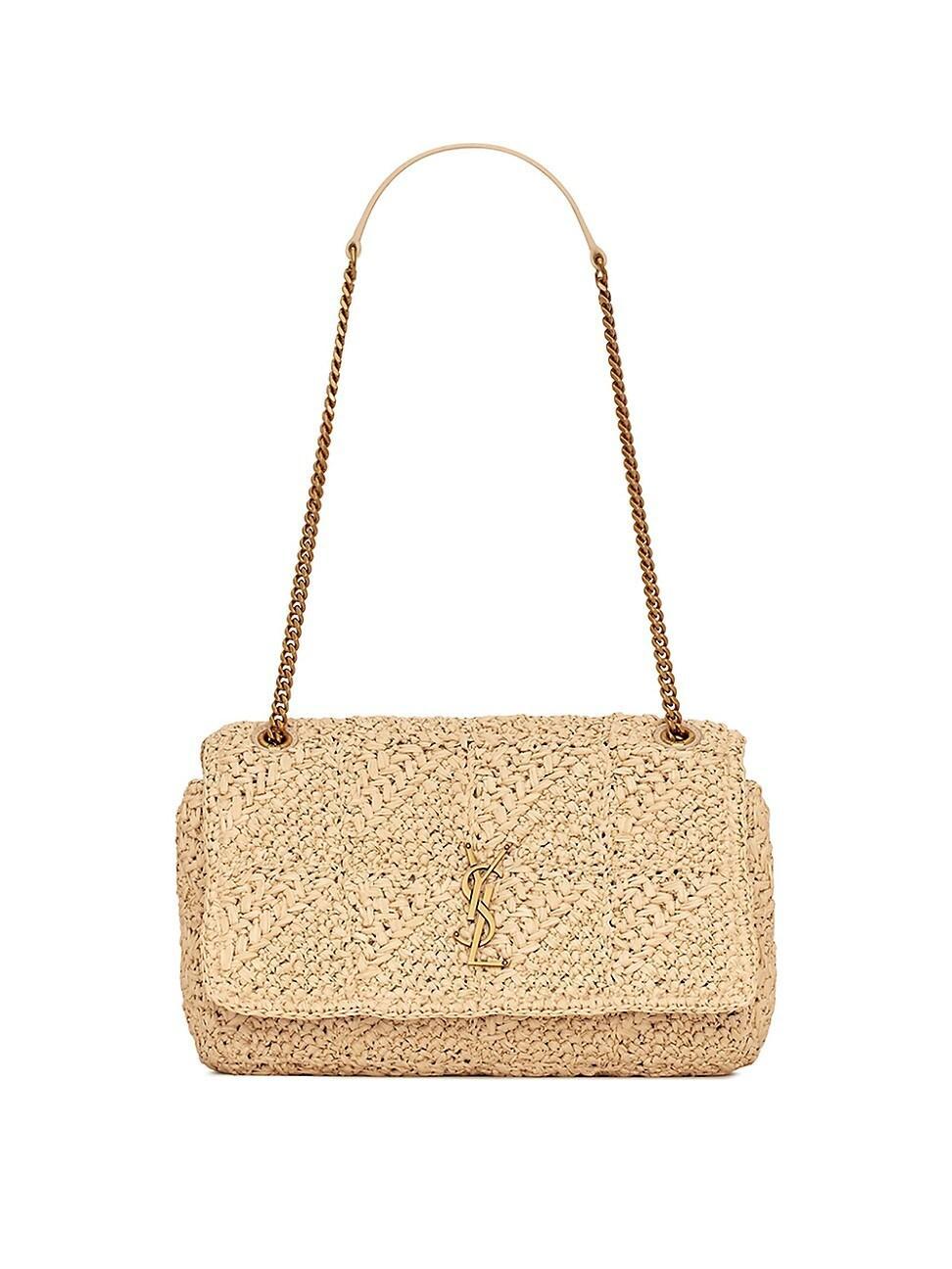 Womens Jamie Medium Shoulder Bag in Raffia Product Image