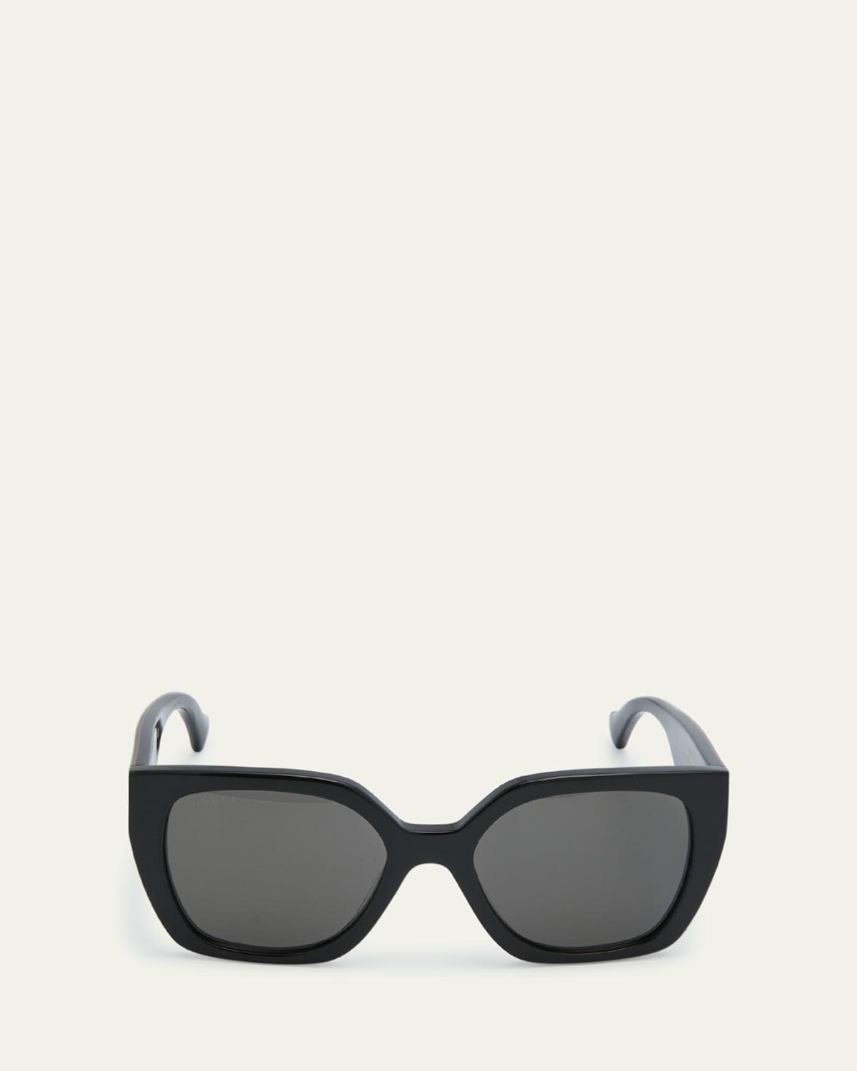 Color-Block GG Injection Plastic Cat-Eye Sunglasses Product Image