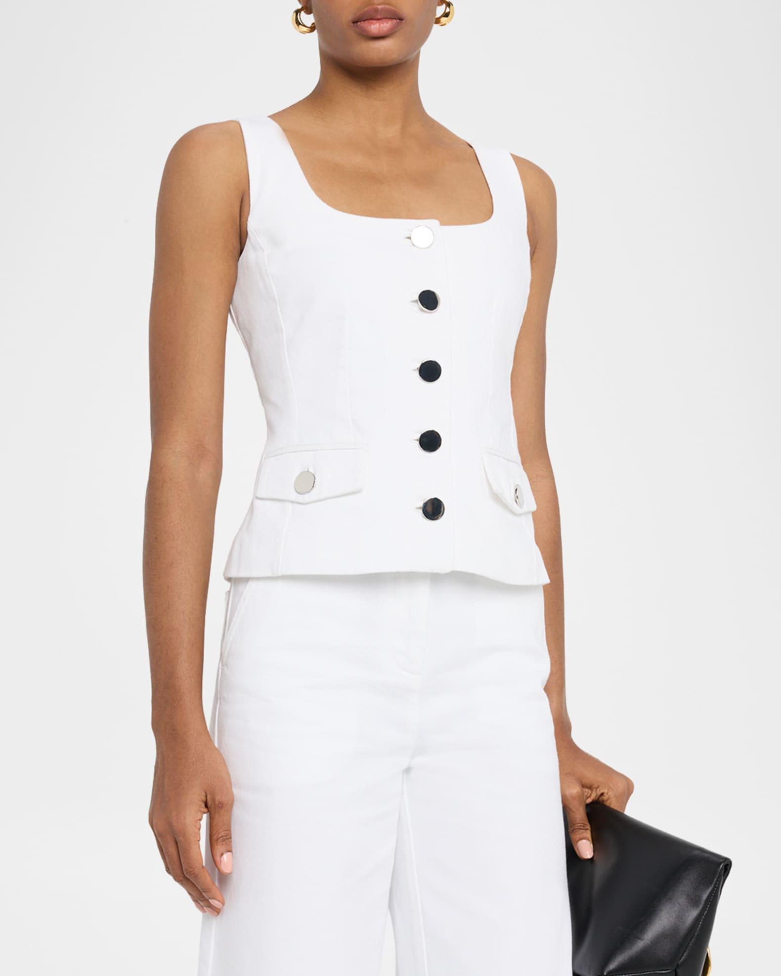 Georgia Scoop-Neck Denim Vest Product Image