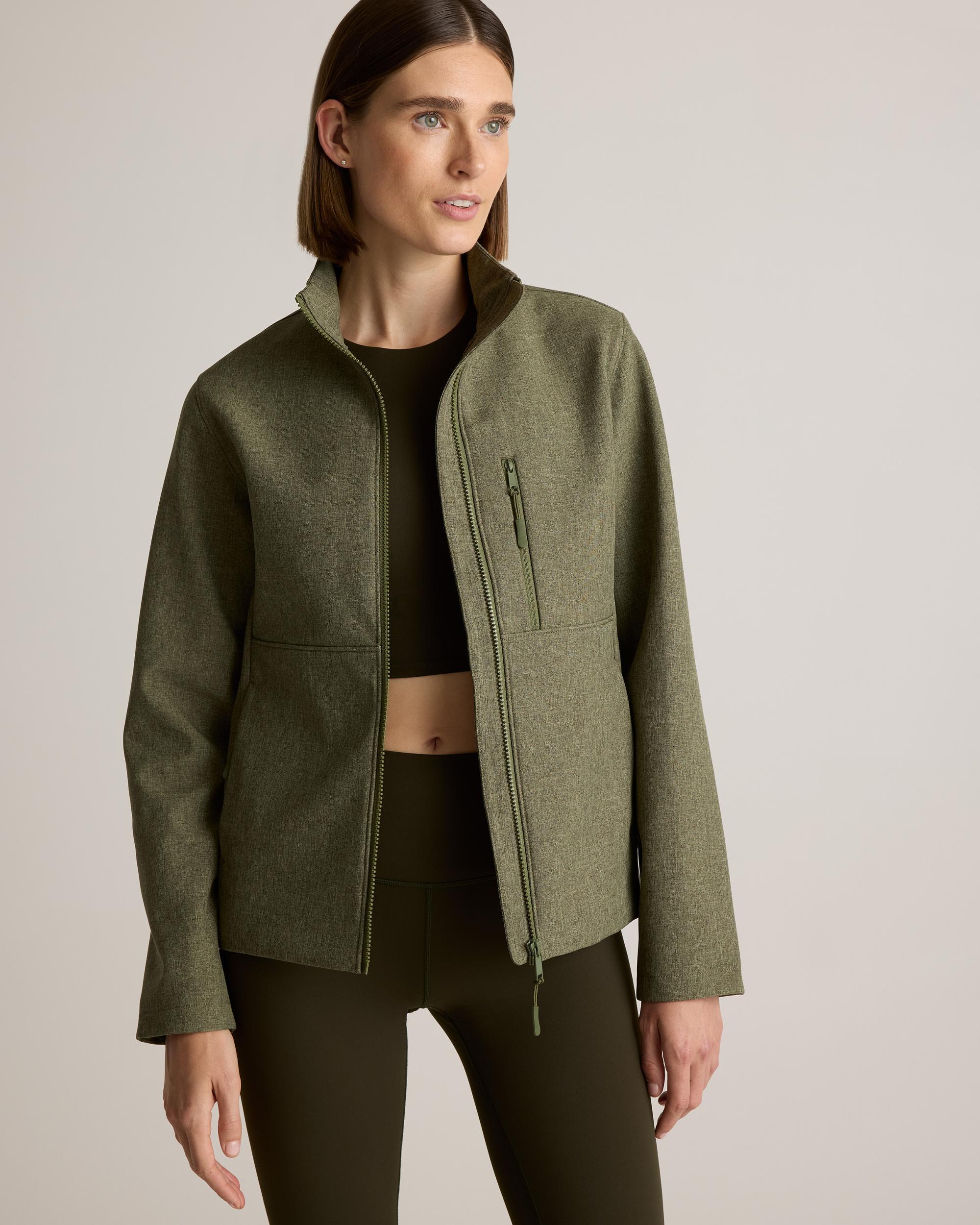 Quince | Women's Softshell Fleece-Lined Full-Zip Jacket Size XS, Recycled Polyester Product Image