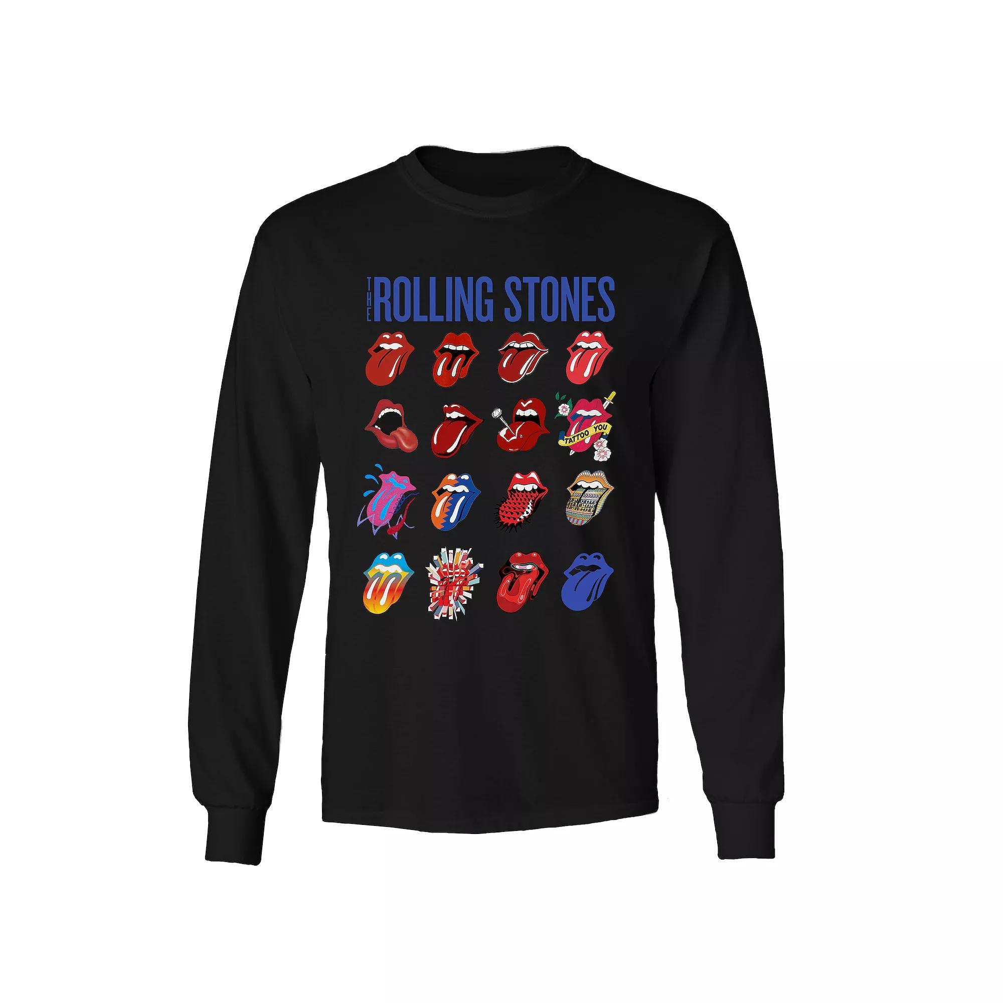 Men's Rolling Stones Lonesome Evolution Long Sleeve Tee, Size: Large, Black Product Image