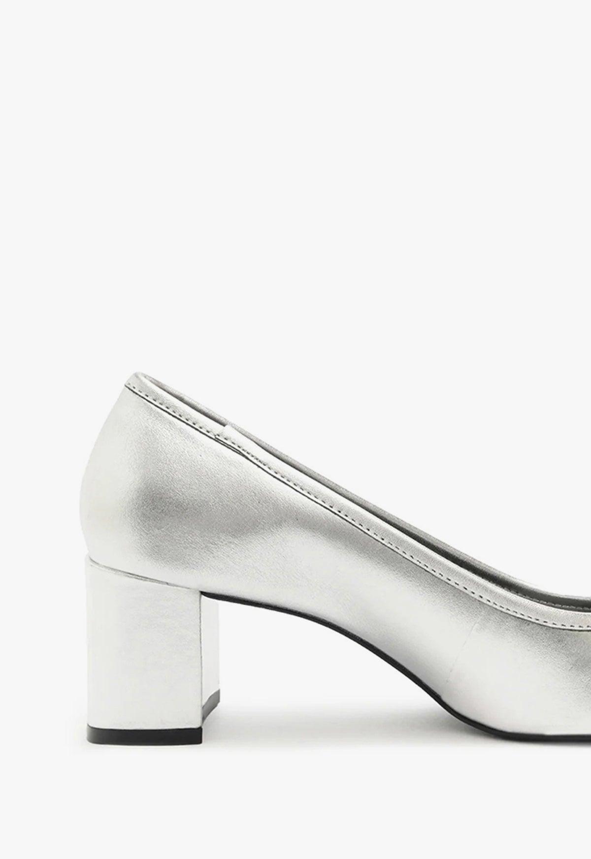 Arissa Block Metallic Leather Pump Product Image