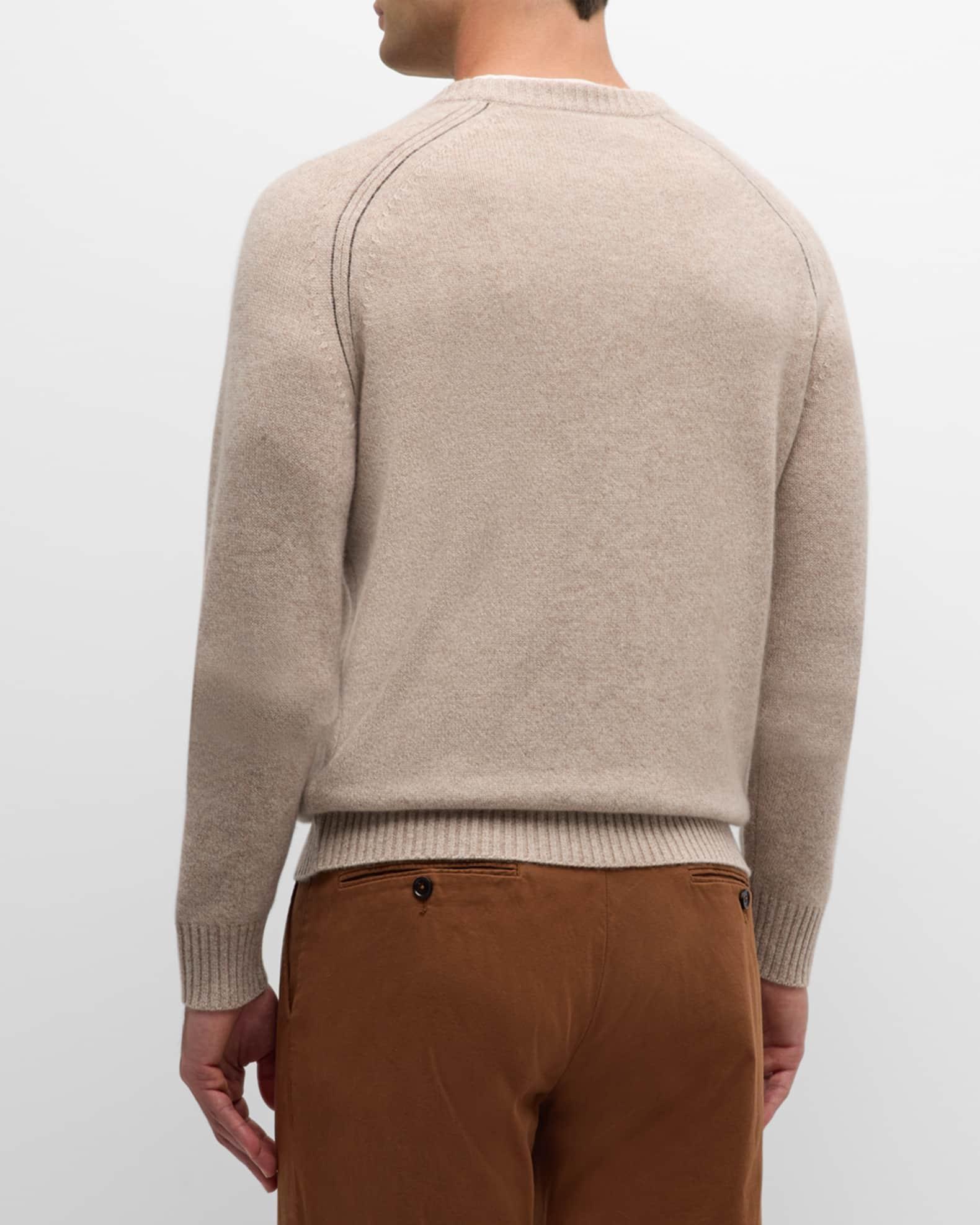 Mens Knitted Cashmere Sweater Product Image