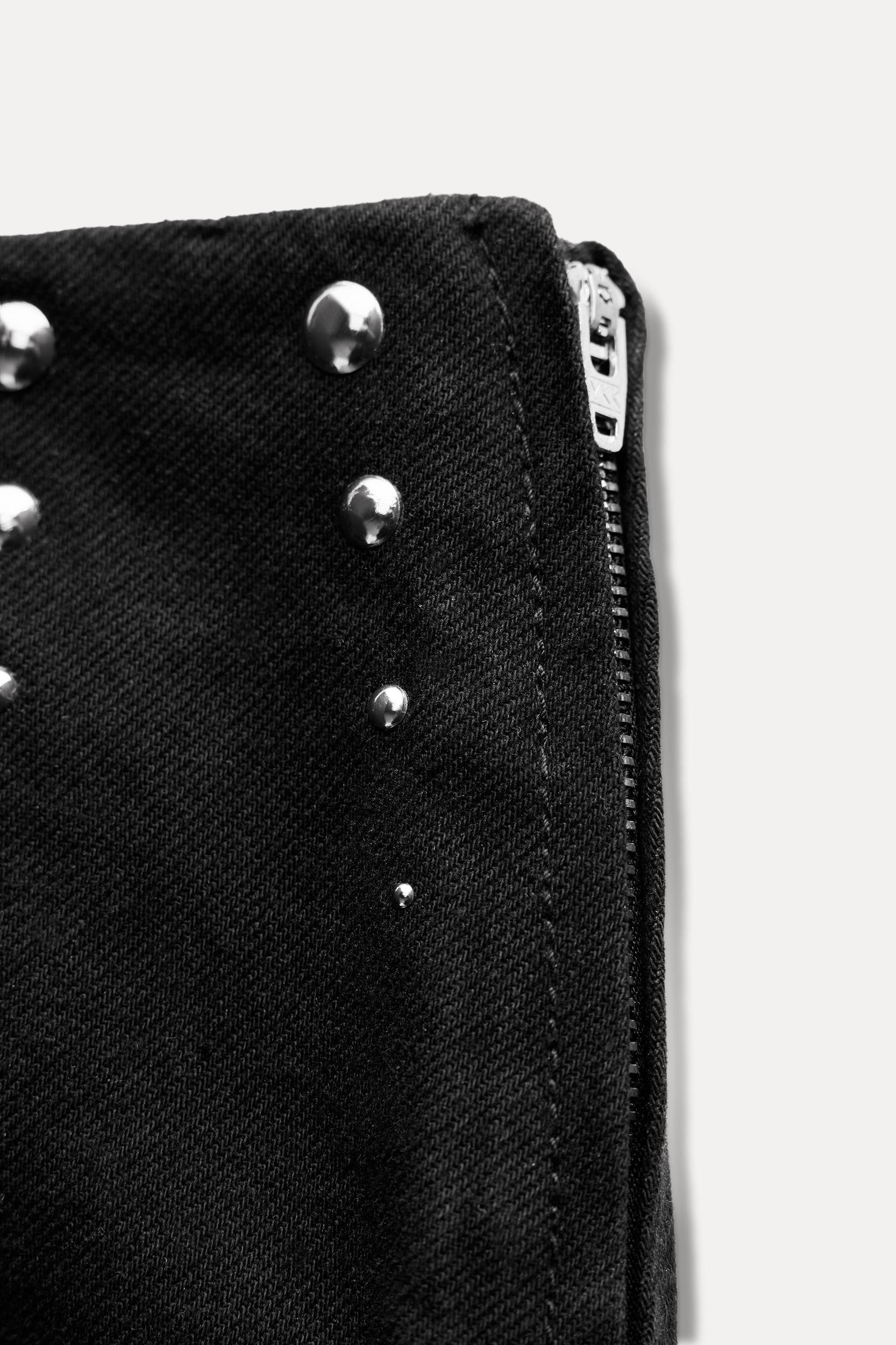 STUDDED DENIM MINI SKIRT Z1975 Product Image