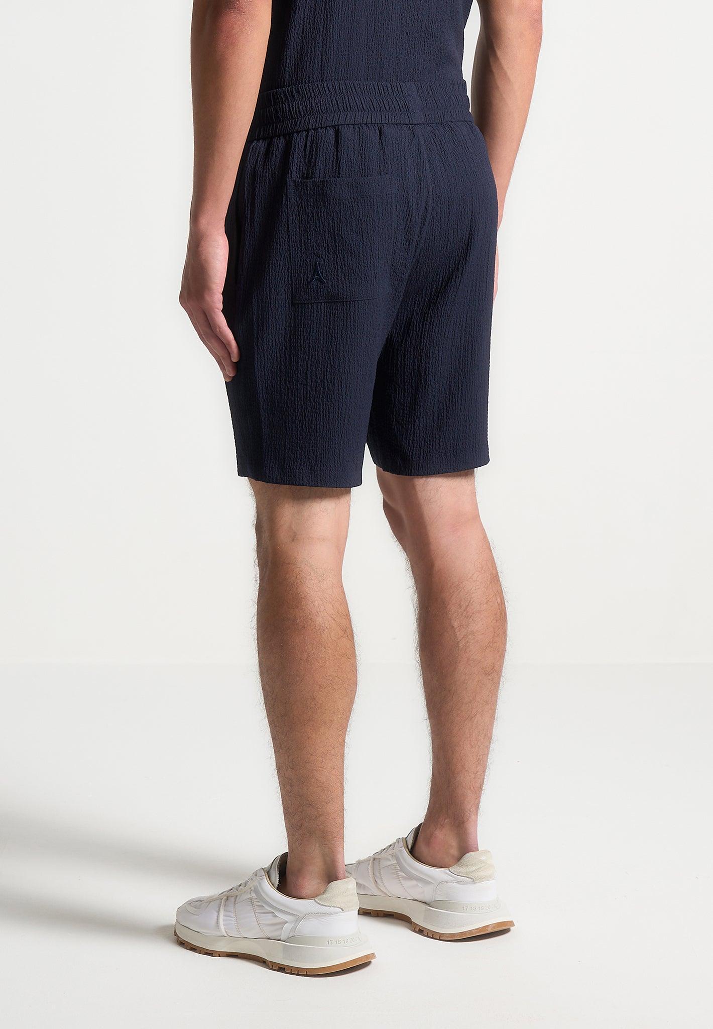 Seersucker Shorts - Black Male Product Image