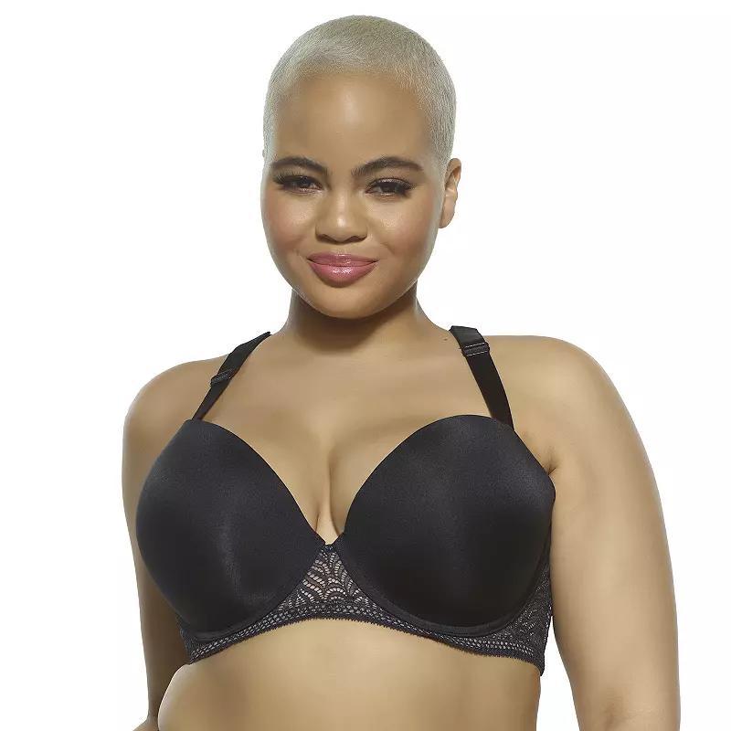 Paramour by Felina Carolina Lace-Back Full-Figure Contour Bra 115011, Women's, Size: 38 G, Black Product Image
