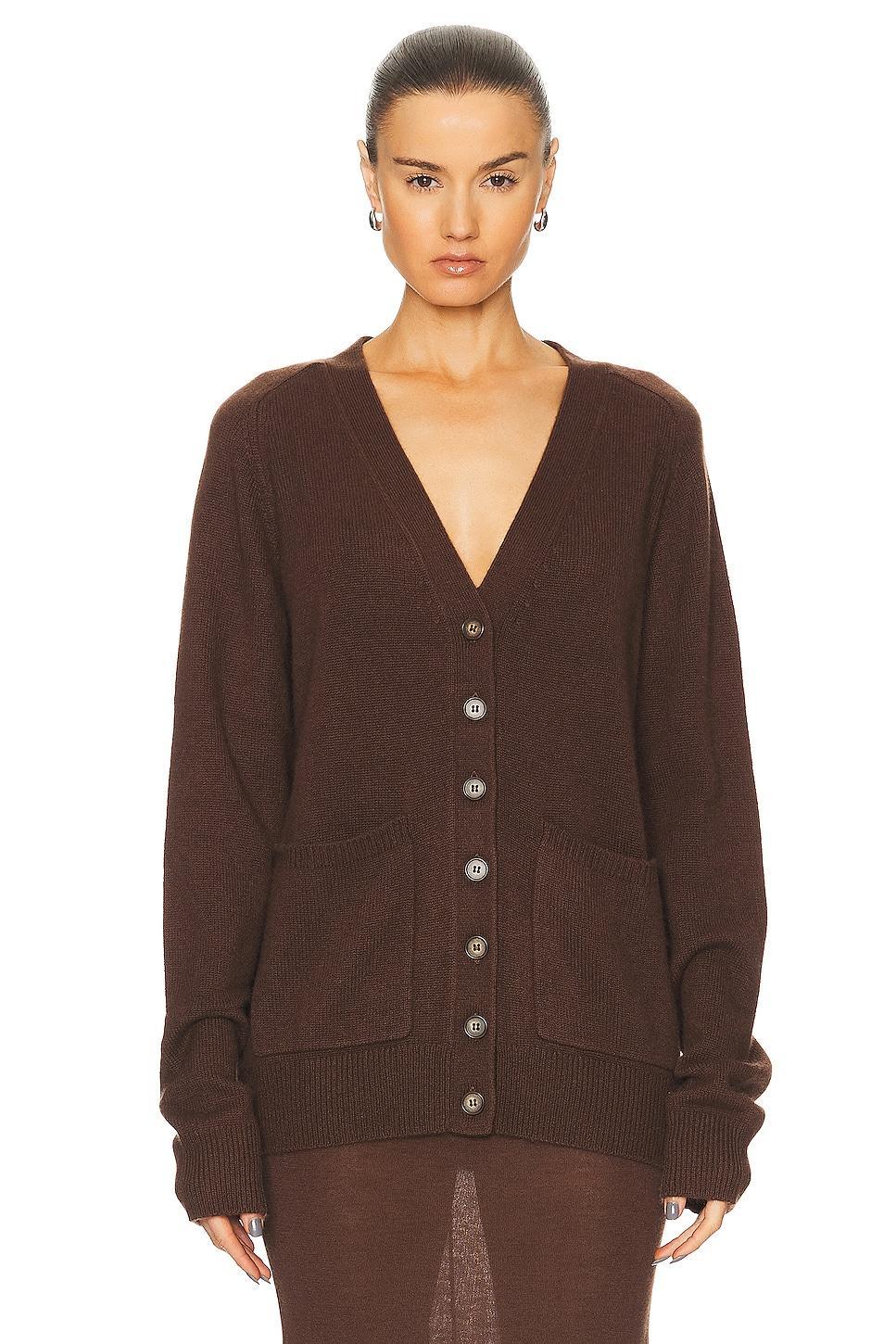 Eterne Theodore Cardigan in Chocolate Product Image