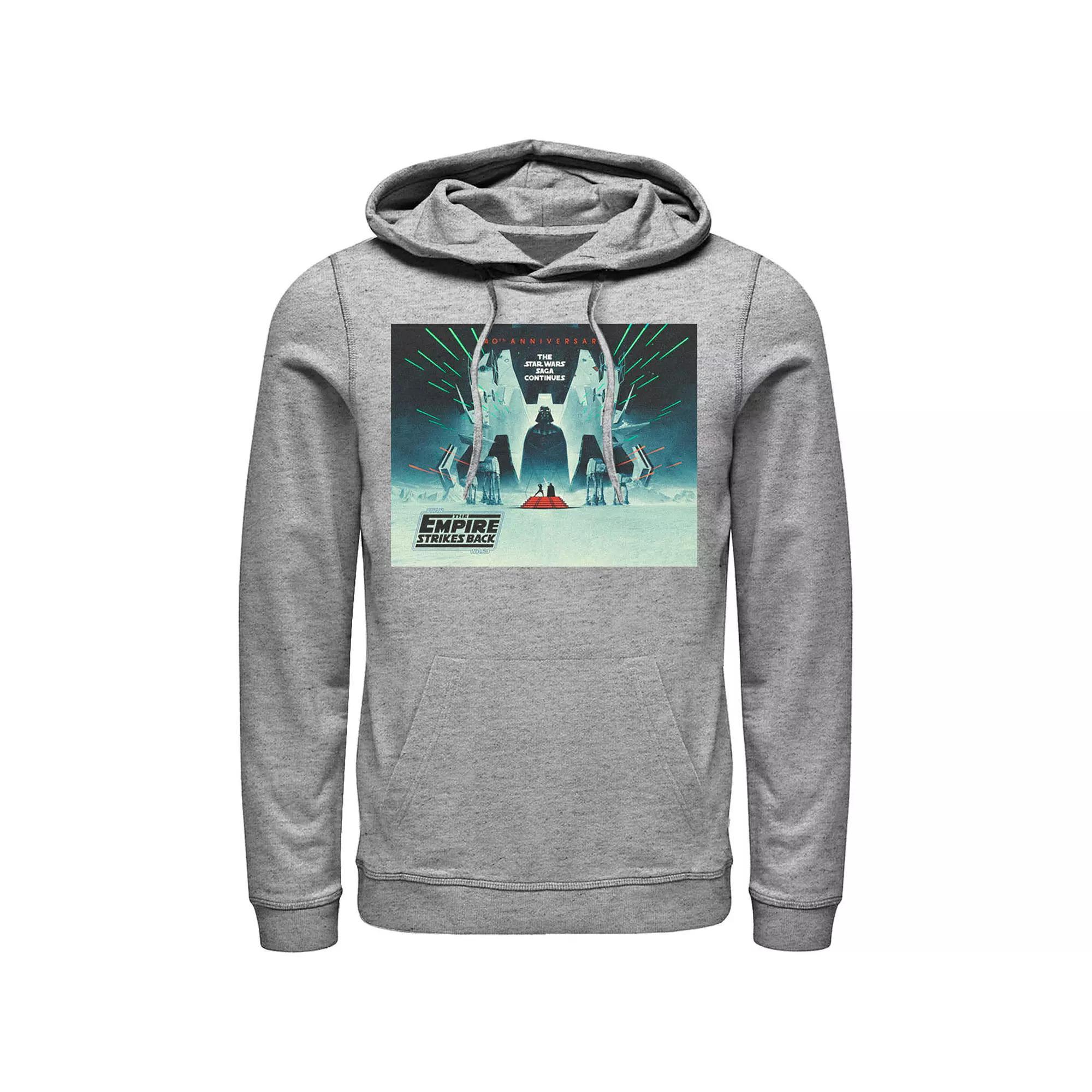 Men's Star Wars: The Empire Strikes Back 40th Anniversary Poster Graphic Hoodie, Size: XXL, Red Product Image