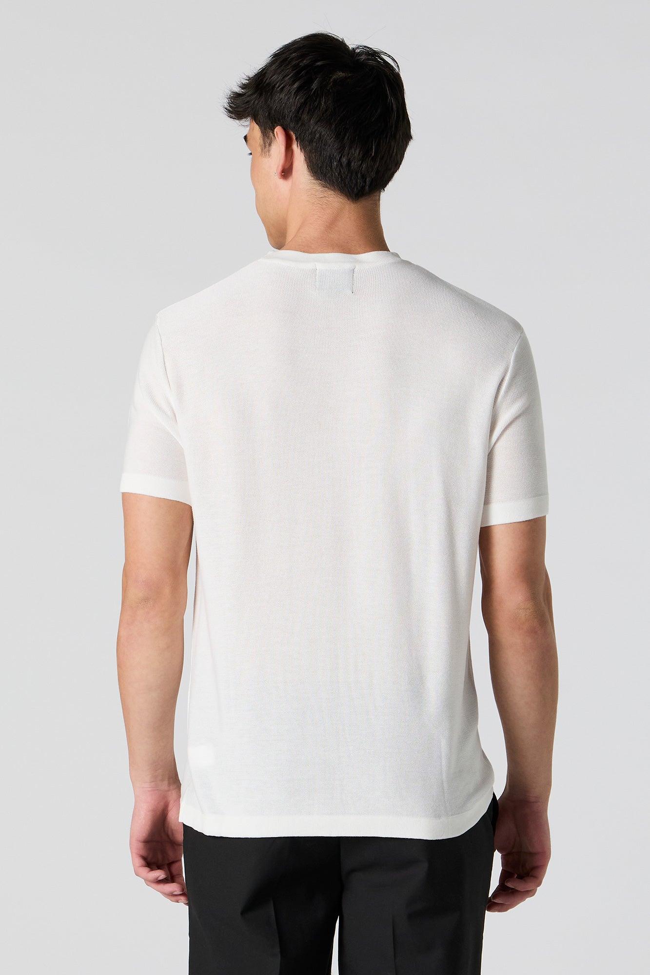 Solid Knit T-Shirt Male Product Image
