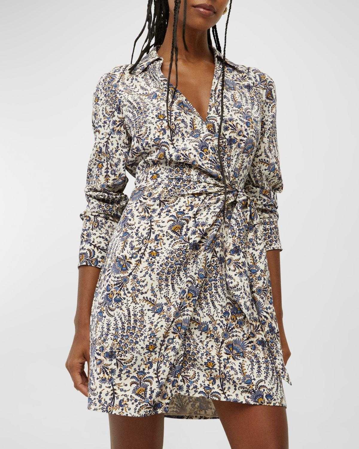 Womens Lavella Silk Floral Minidress Product Image