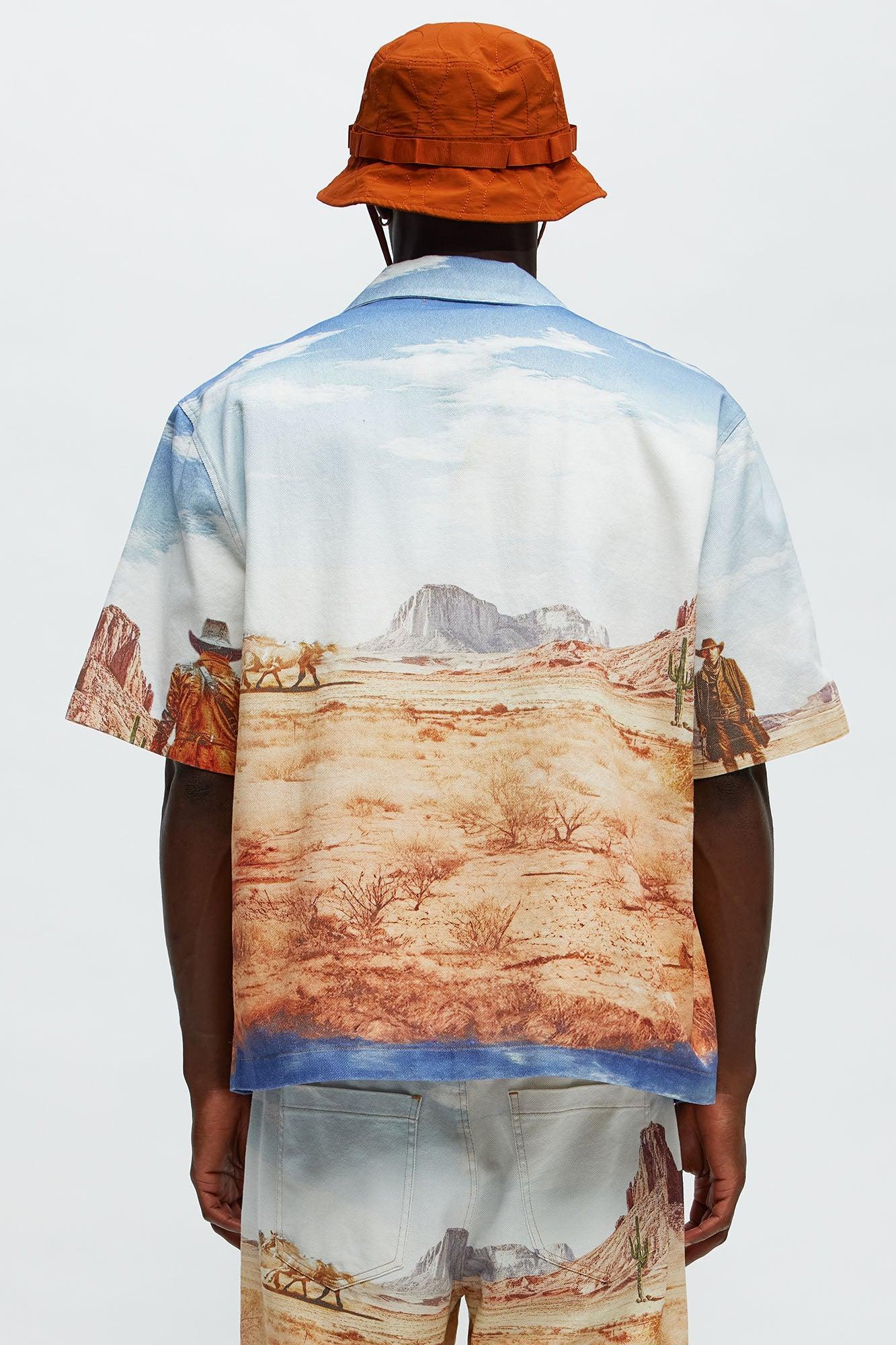 Stand Off Boxy Cuban Collar Shirt - Multi Color Product Image