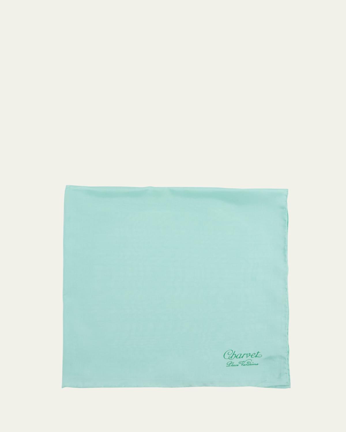 Men's Silk Logo-Print Pocket Square Product Image