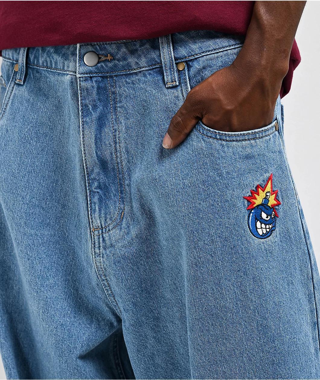 Adam Bomb Prime Blue Baggy Jeans Product Image