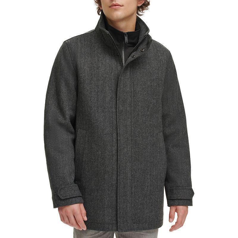 Men's Dockers® Wool Blend Walking Coat with Quilted Bib, Size: XL, Light Gray Product Image