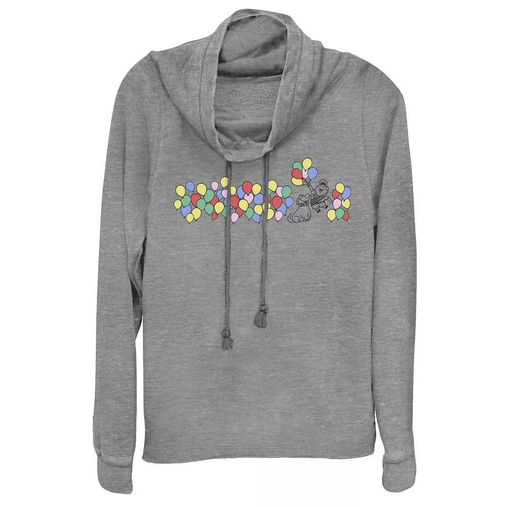 Juniors Maruchan Instant Noodles Smile Logo Cowlneck Graphic Lightweight Long Sleeve, Girls Gray Grey Product Image