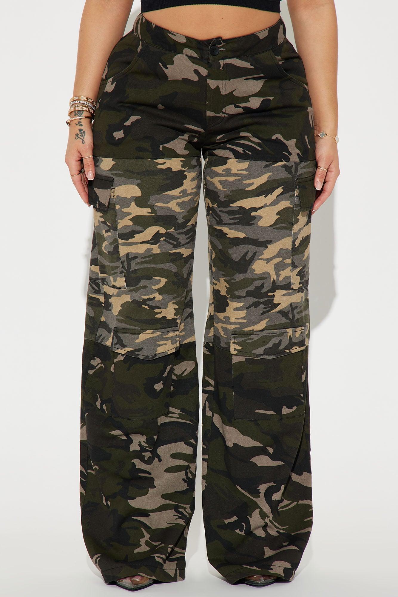 Watch Out Camo Cargo Pant - Olive/combo Product Image