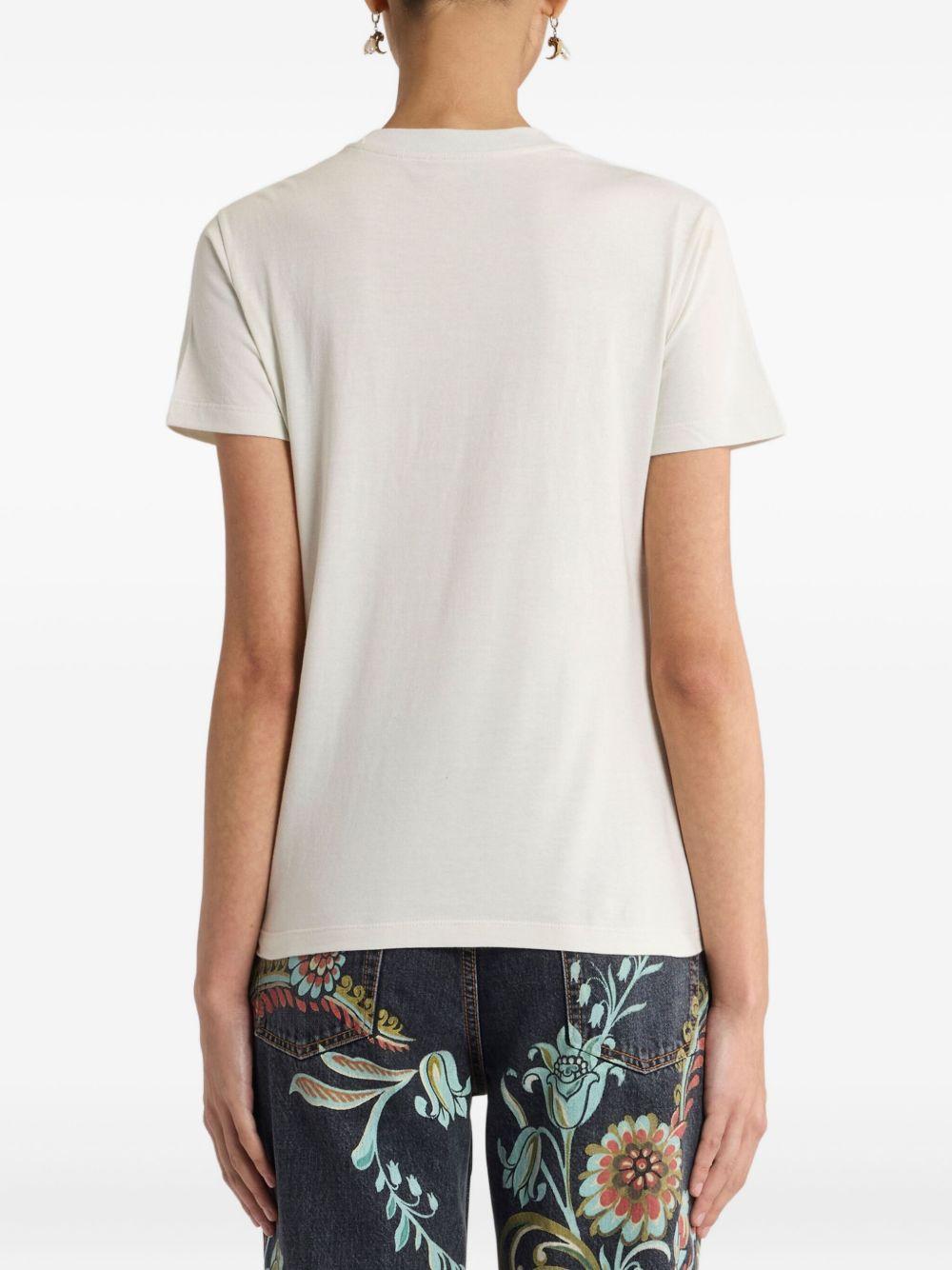 embellished floral-print T-shirt Product Image