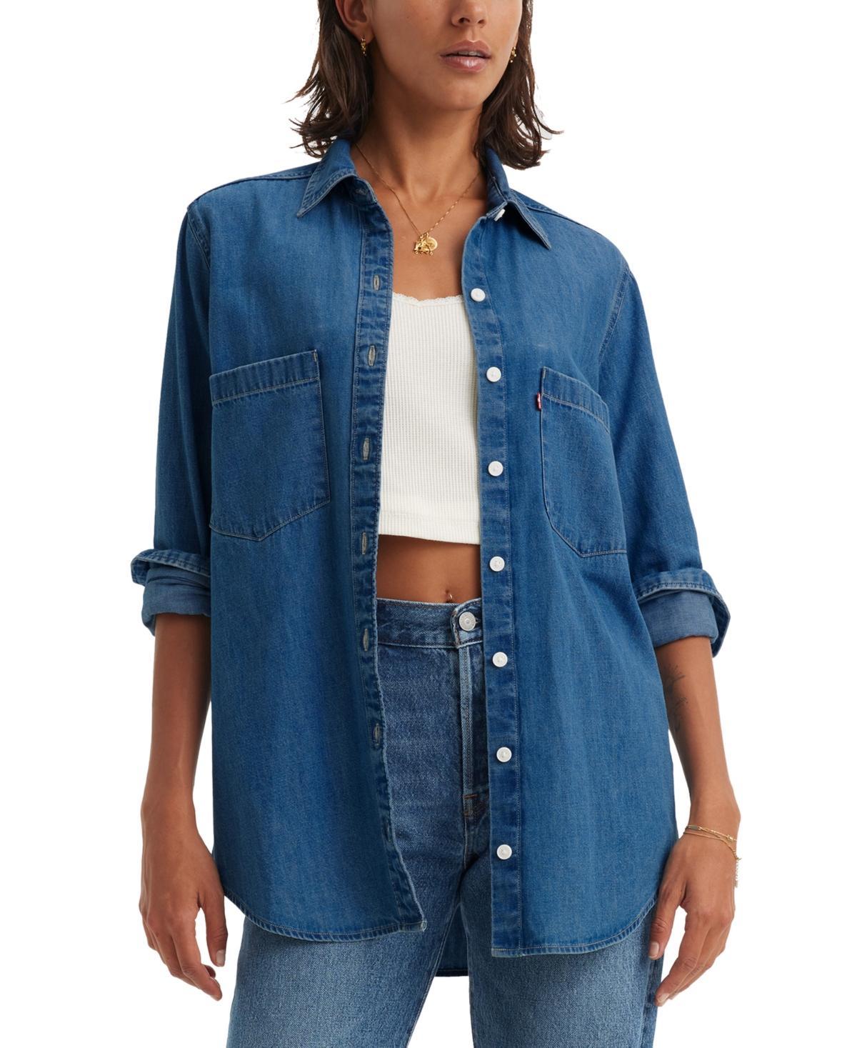 Levi's(r) Womens Hasina Tunic (Marion Plaid Fired Brick) Women's Blouse Product Image