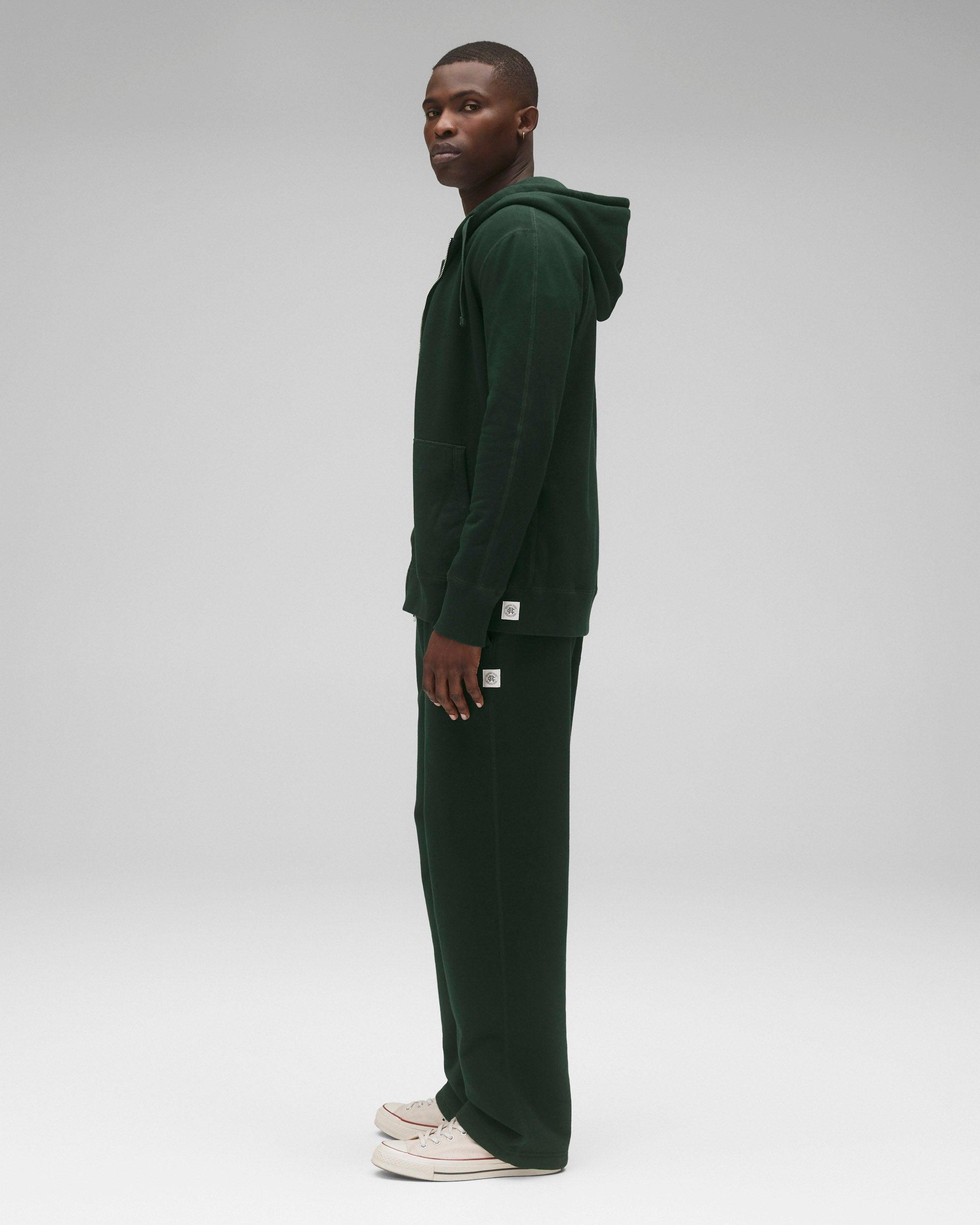 Midweight Terry Slim Zip Hoodie Male Product Image