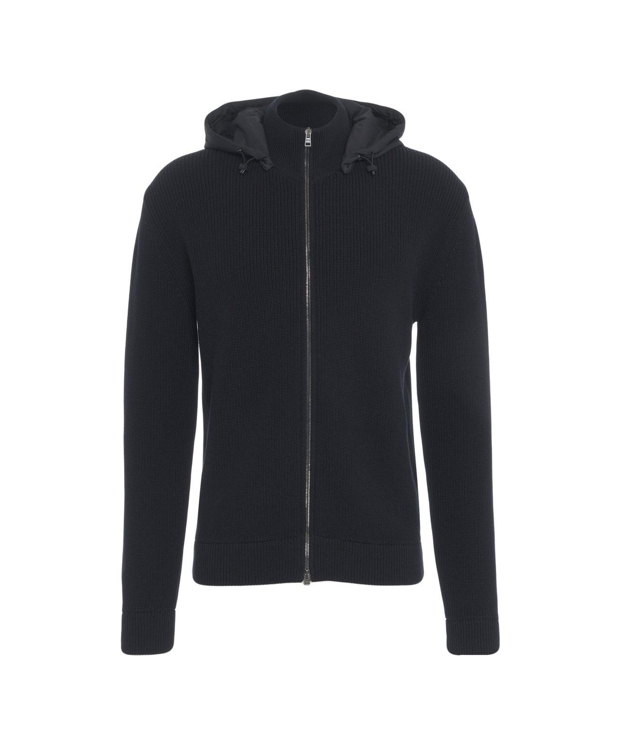Cardigan with hood Product Image