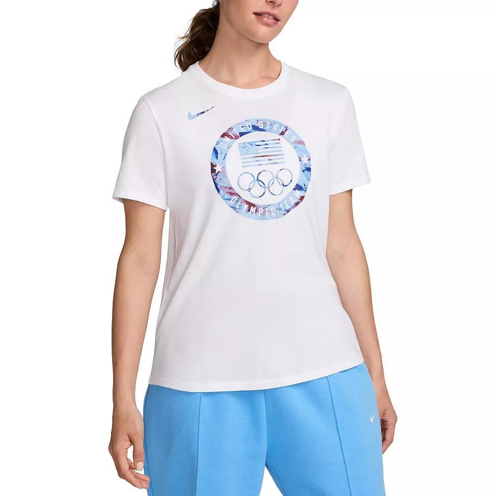 Women's Nike White Team USA Puck Club T-Shirt, Size: Large, Usa White Product Image
