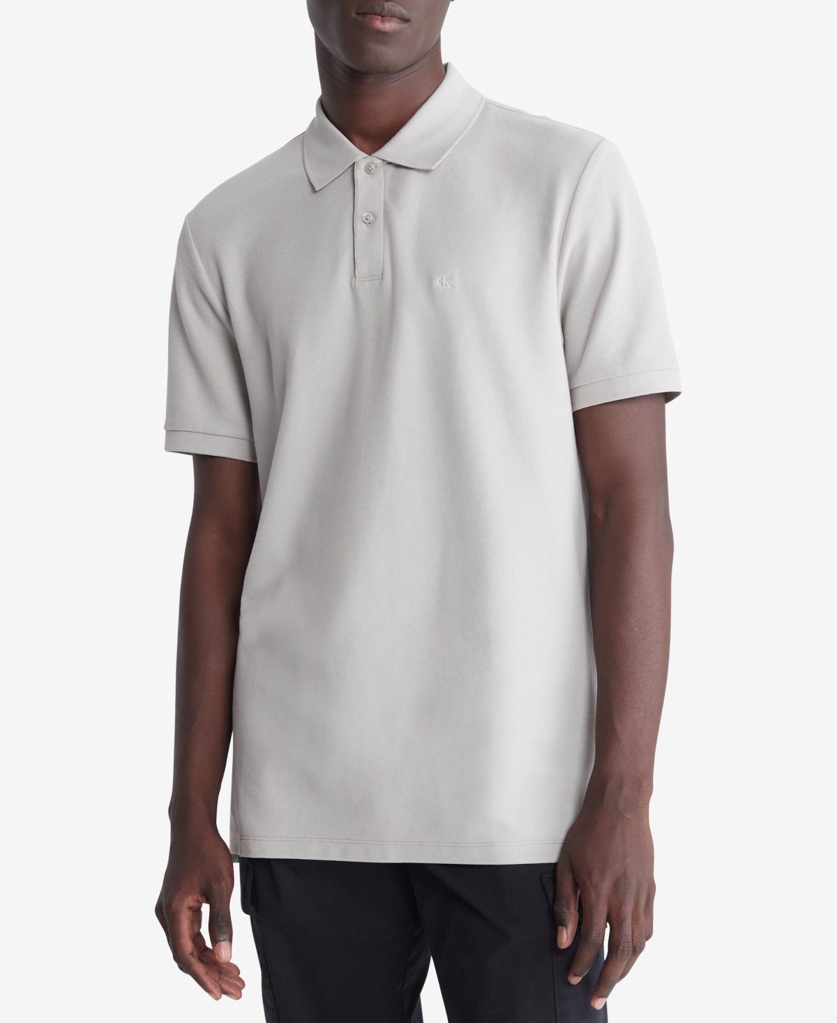 Calvin Klein Mens Refined Pique Polo Shirt - Black - XXL Product Image