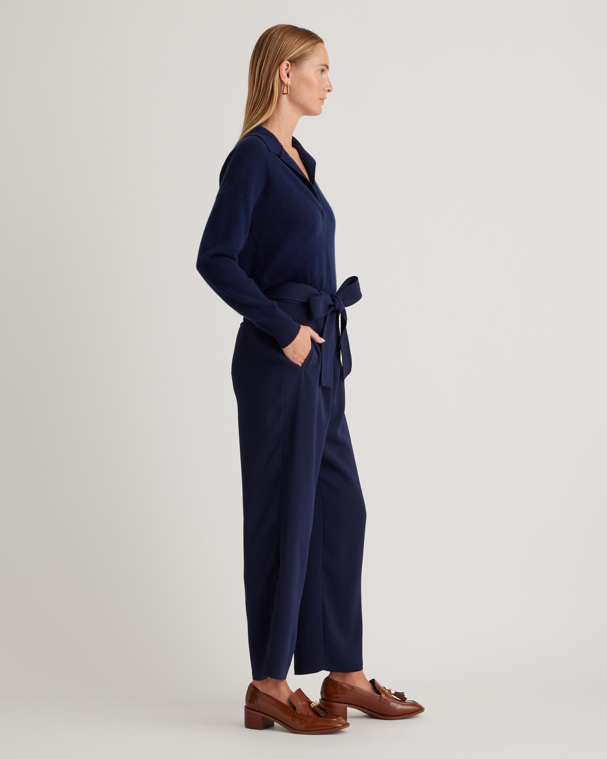 Quince | Women's Stretch Crepe Paperbag Pants Polyester Product Image