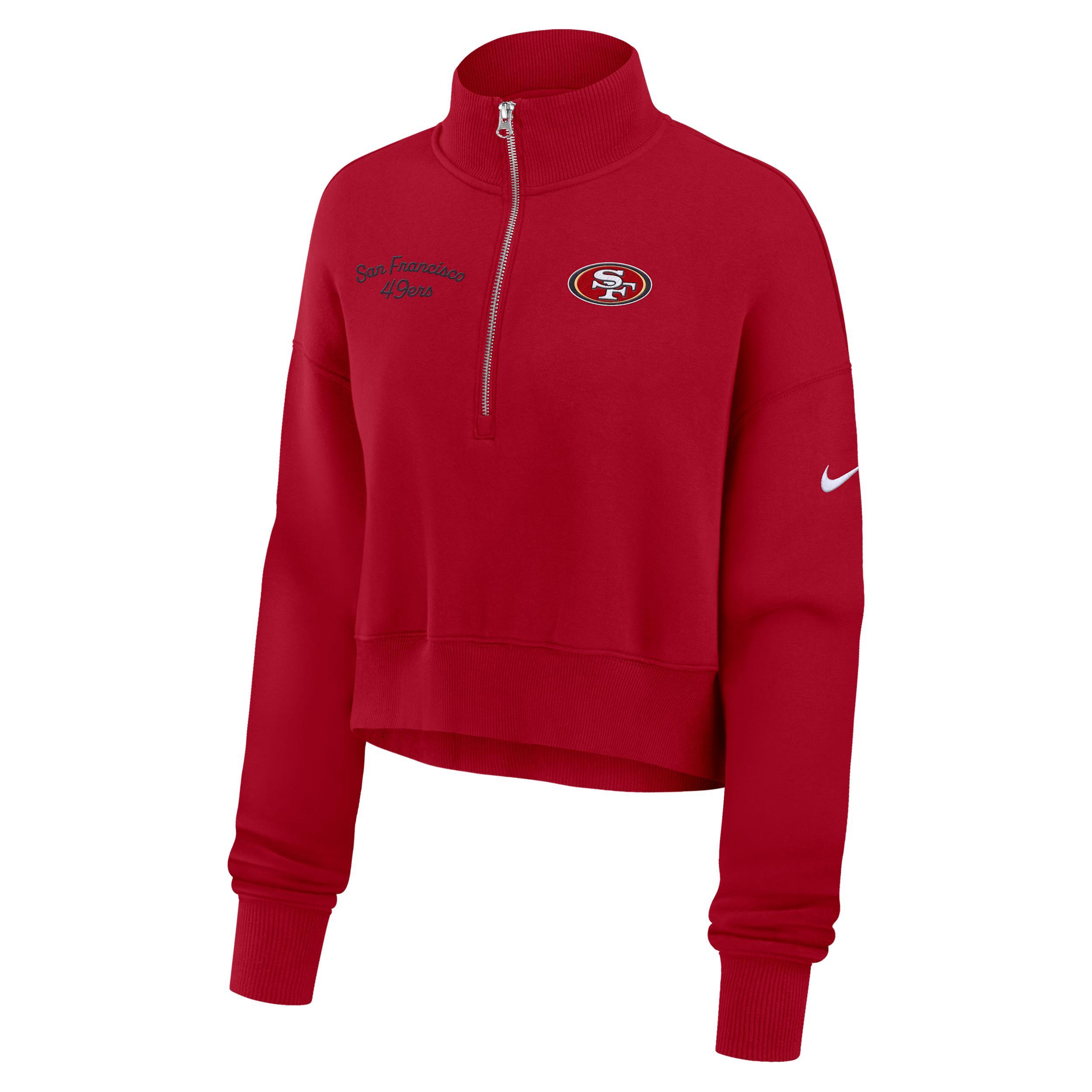Pittsburgh Steelers Phoenix Women's Nike NFL Cropped 1/4-Zip Crew Product Image