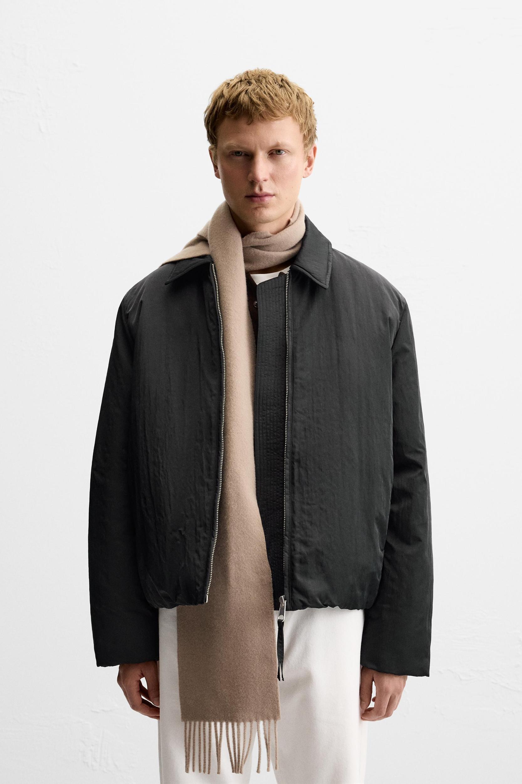 SATIN EFFECT PUFFER JACKET Product Image