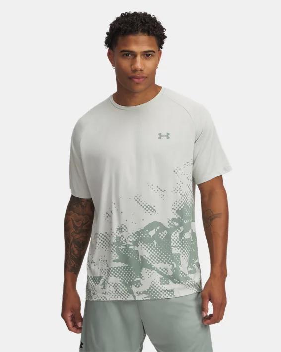 Mens Under Armour Tech Tonal Fade Short Sleeve T-Shirt Grey Product Image
