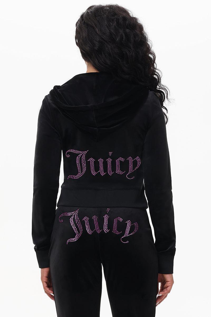 Technicolor Customizable Big Bling Velour Hoodie Product Image