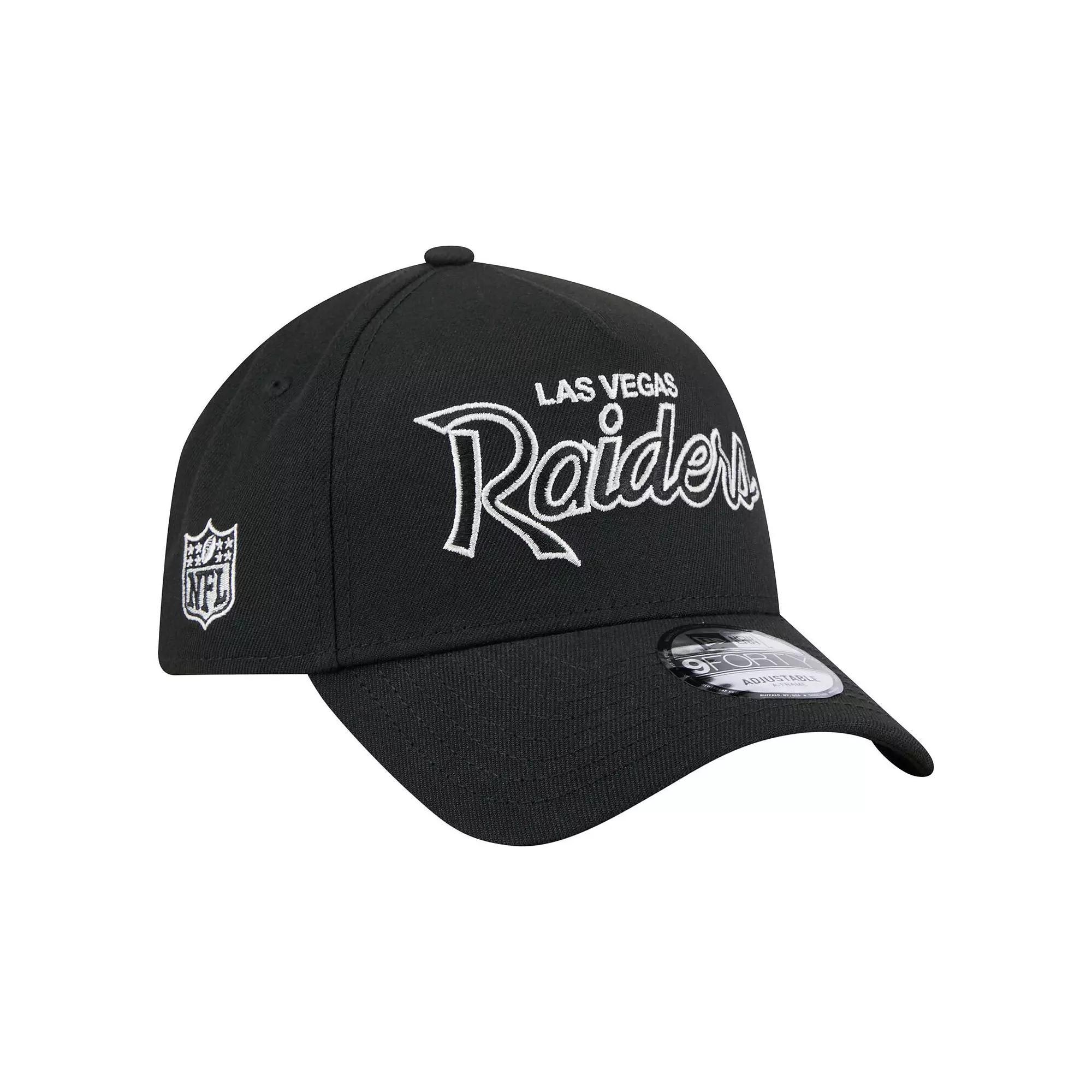 Mens New Era Black Las Vegas Raiders Smith 9FORTY Adjustable hat Product Image