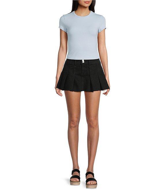 GB Pleated Denim Mini Micro Skort Product Image