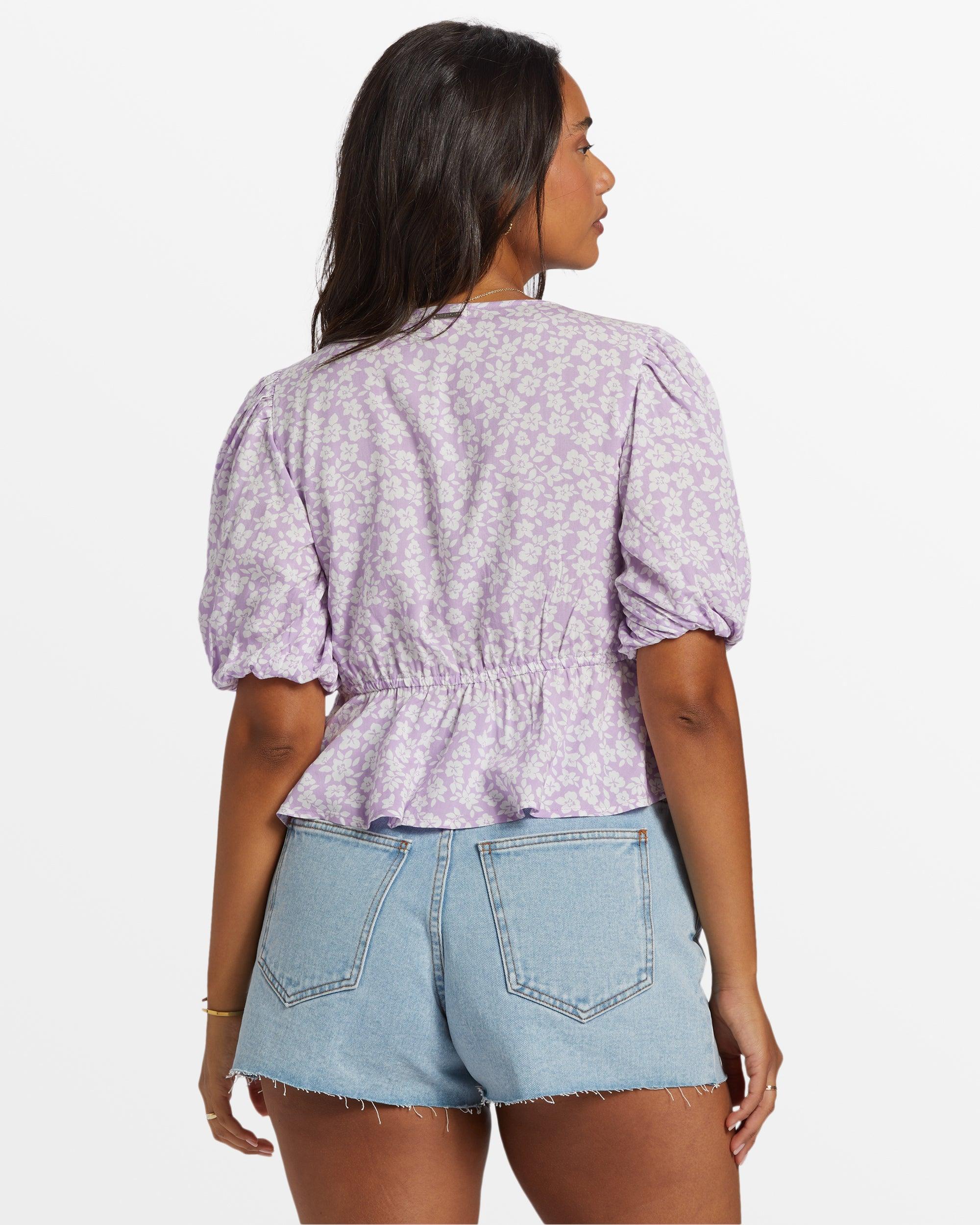 Lady Like Puff Sleeve Crop Top - Tulip Female Product Image