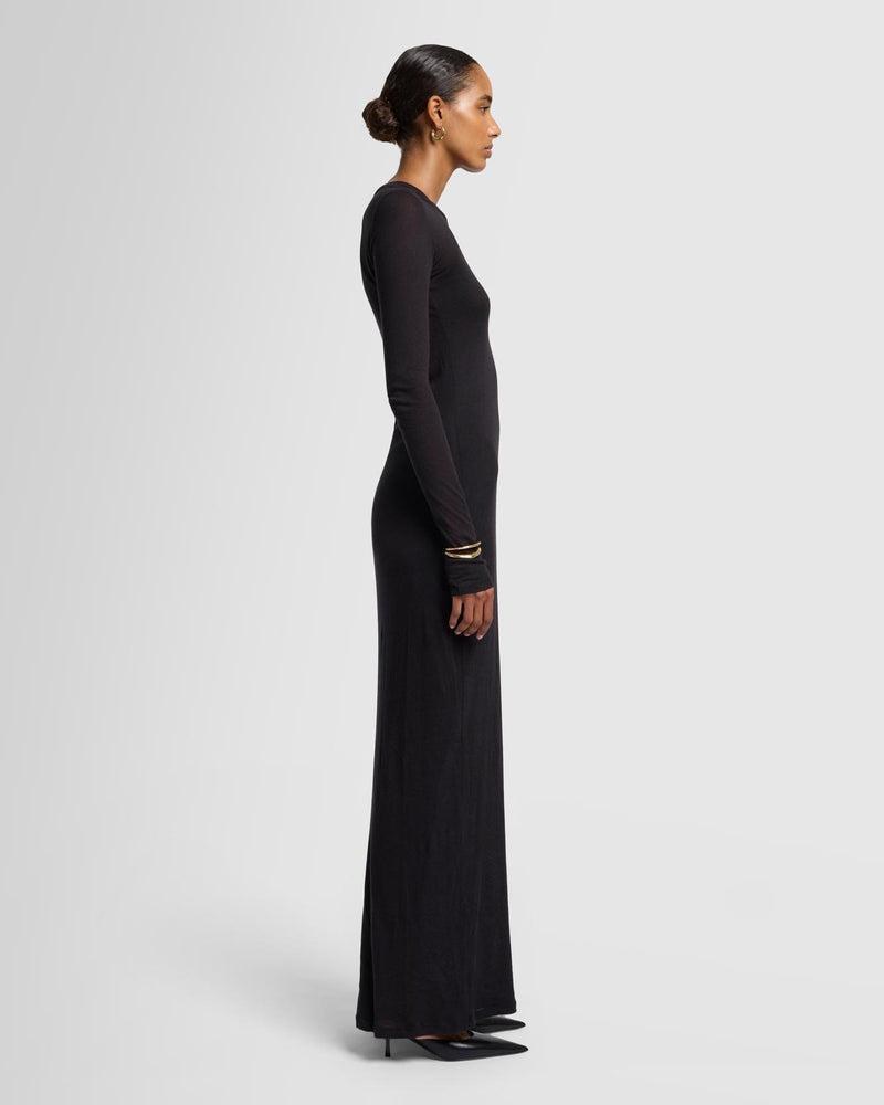 Sheer Long Sleeve Maxi Dress Product Image