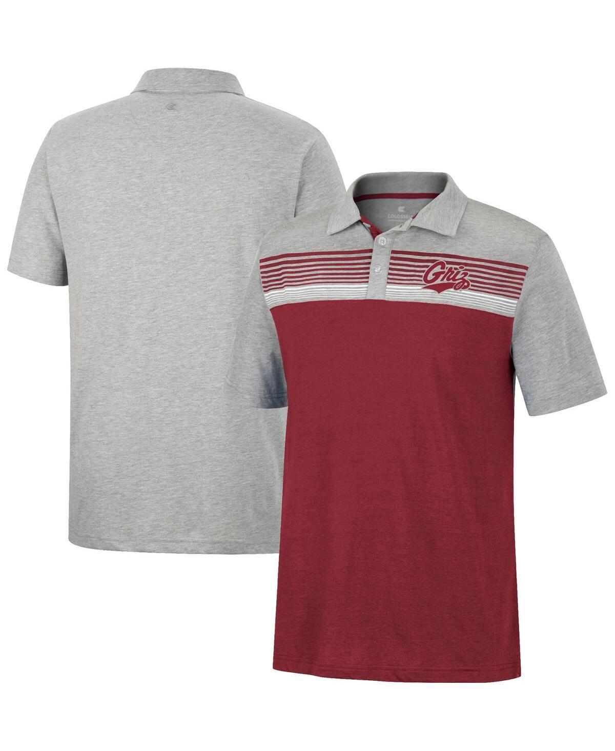 Men's Colosseum Green/Heather Gray Oregon Ducks Caddie Lightweight Polo, Size: Large Product Image