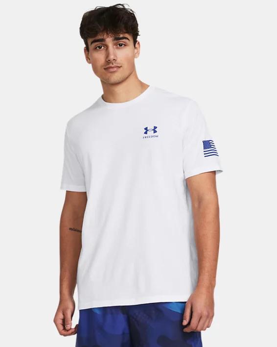 Men's Under Armour Ombre American Freedom Flag Graphic Tee, Size: Medium, White Product Image