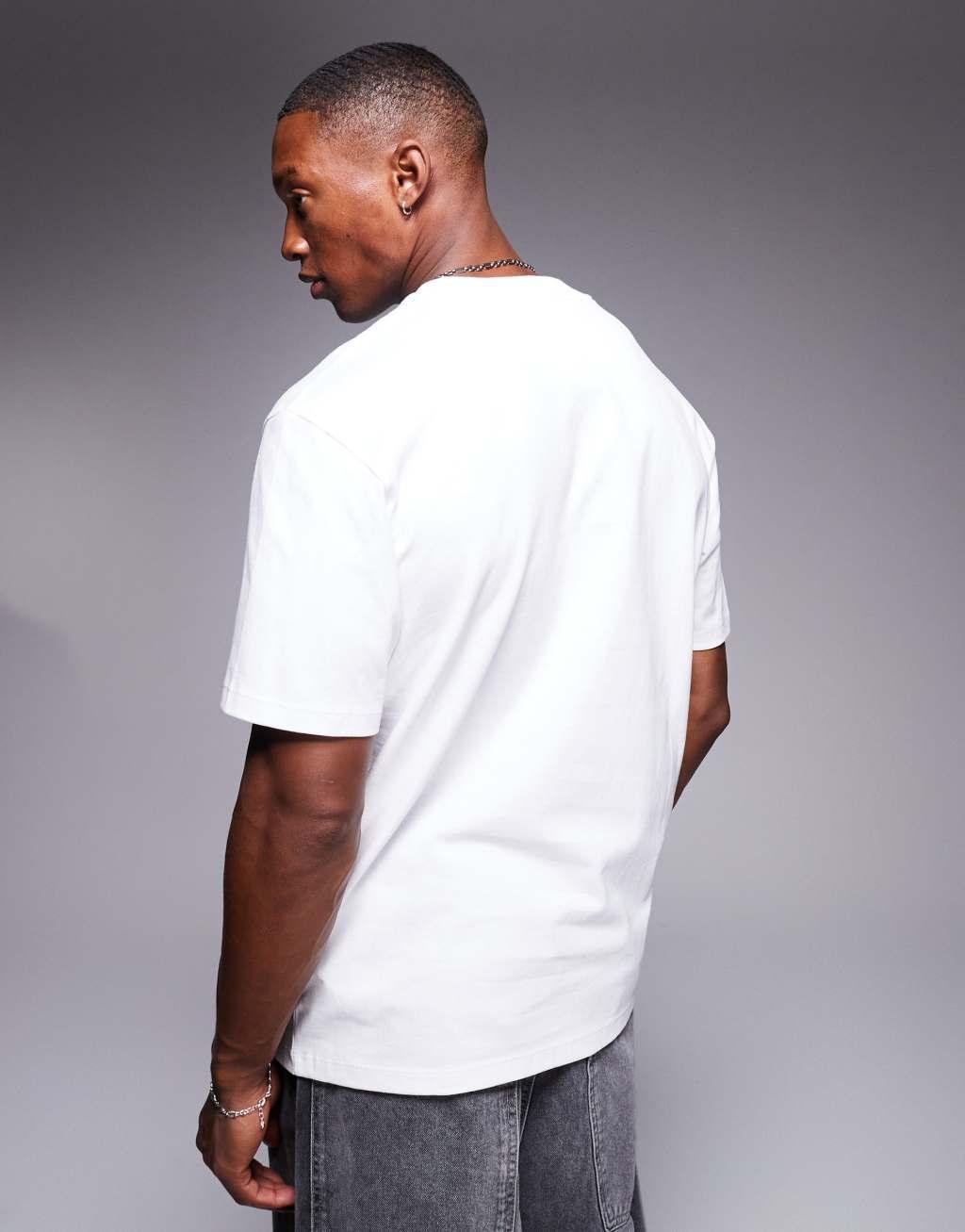 HUGO Red dapolino relaxed fit t-shirt in white Product Image