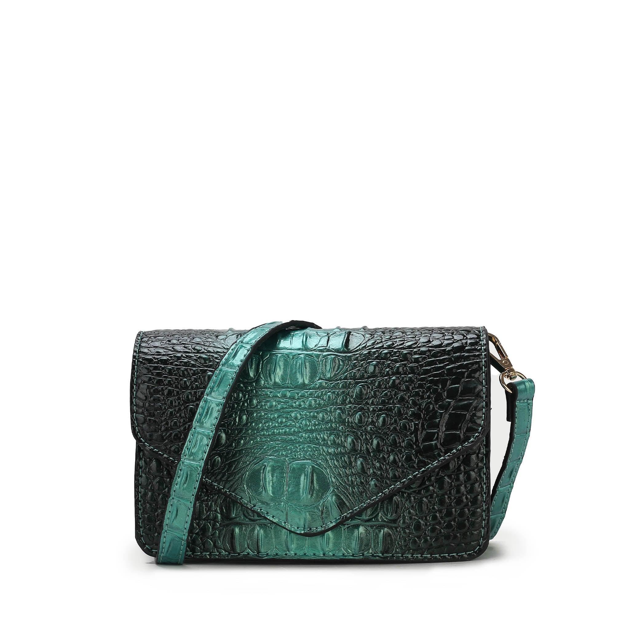 MKF Collection Women's Vanta Croc-Embossed Saddle Bag Female Product Image