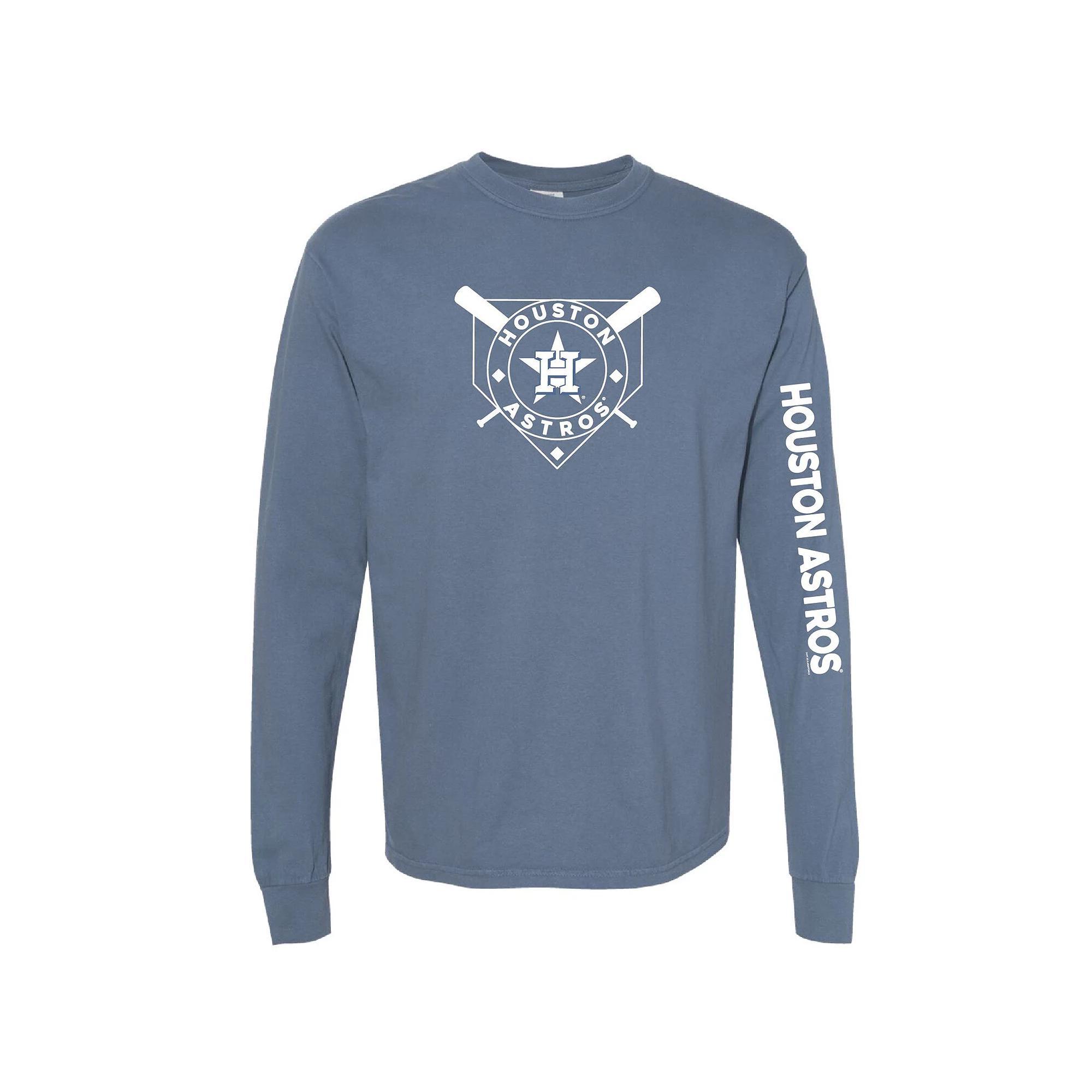 Women's Soft as a Grape Navy Houston Astros Pigment Dye Long Sleeve T-Shirt, Size: XL, Blue Product Image