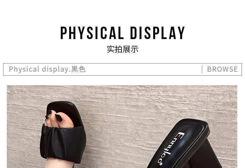 Block Heel Slide Sandals Product Image