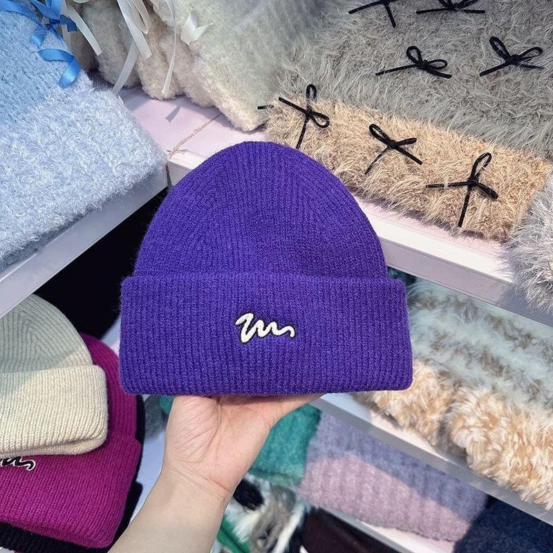 Embroidered Knit Beanie Product Image