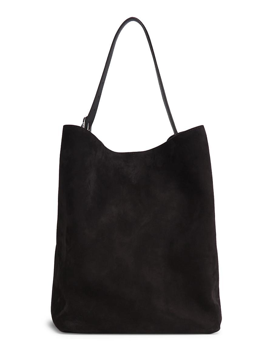 Belted Tote Bag in Suede Product Image