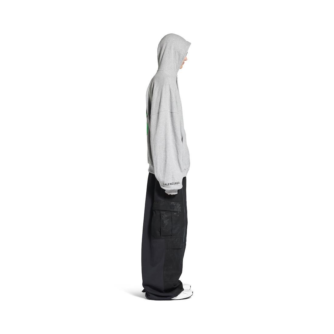 Hi There Large Zip-up Hoodie in Heather Grey Product Image