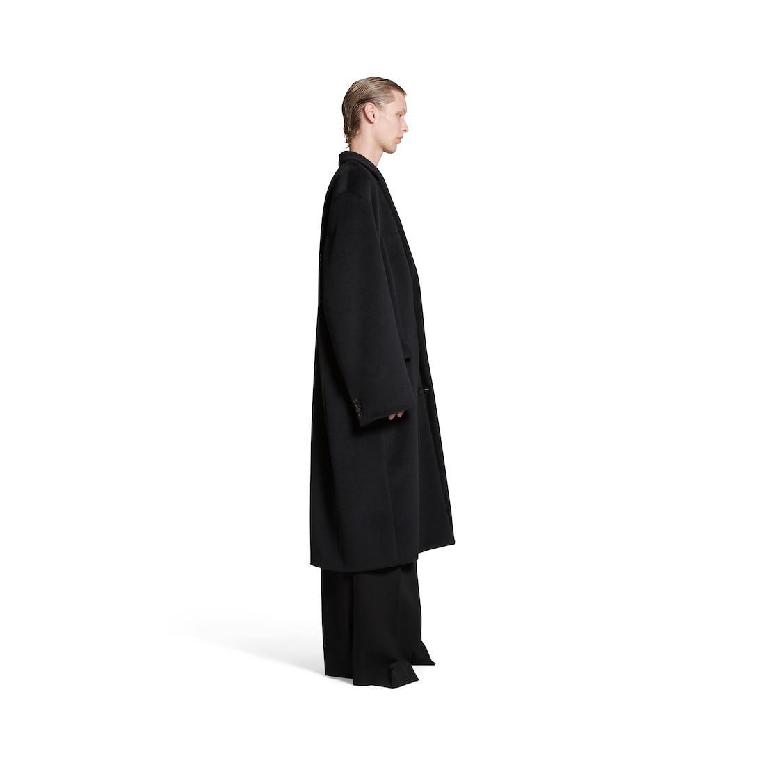 Skater Tailored Coat in Black Product Image