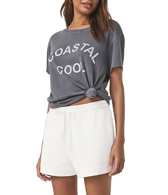 Splendid Terry Knit Sun Print Mid Rise Lounge Shorts Product Image