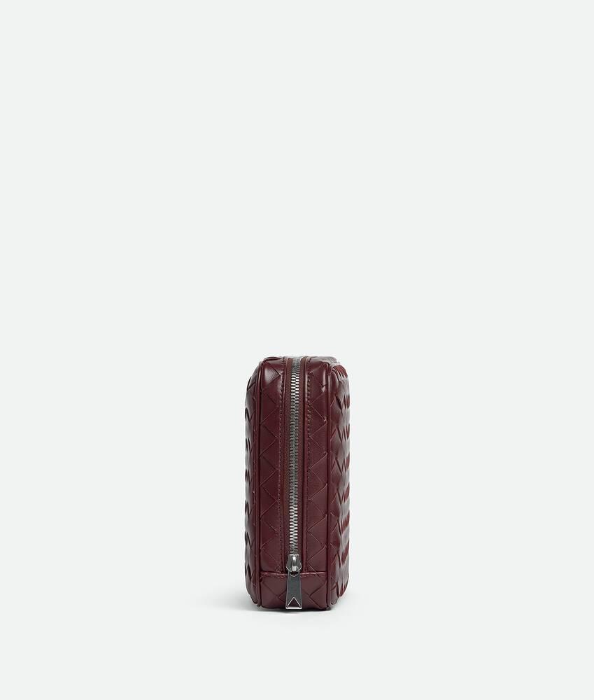 Men's Intrecciato  Medium Zipped Organizing Pouch in Madder brown Product Image