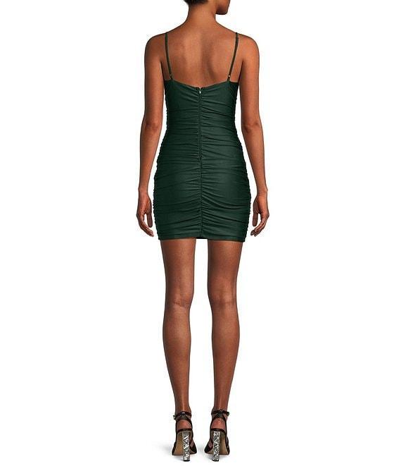 B. Darlin Cowl Neck Shirred Bodycon Dress Product Image