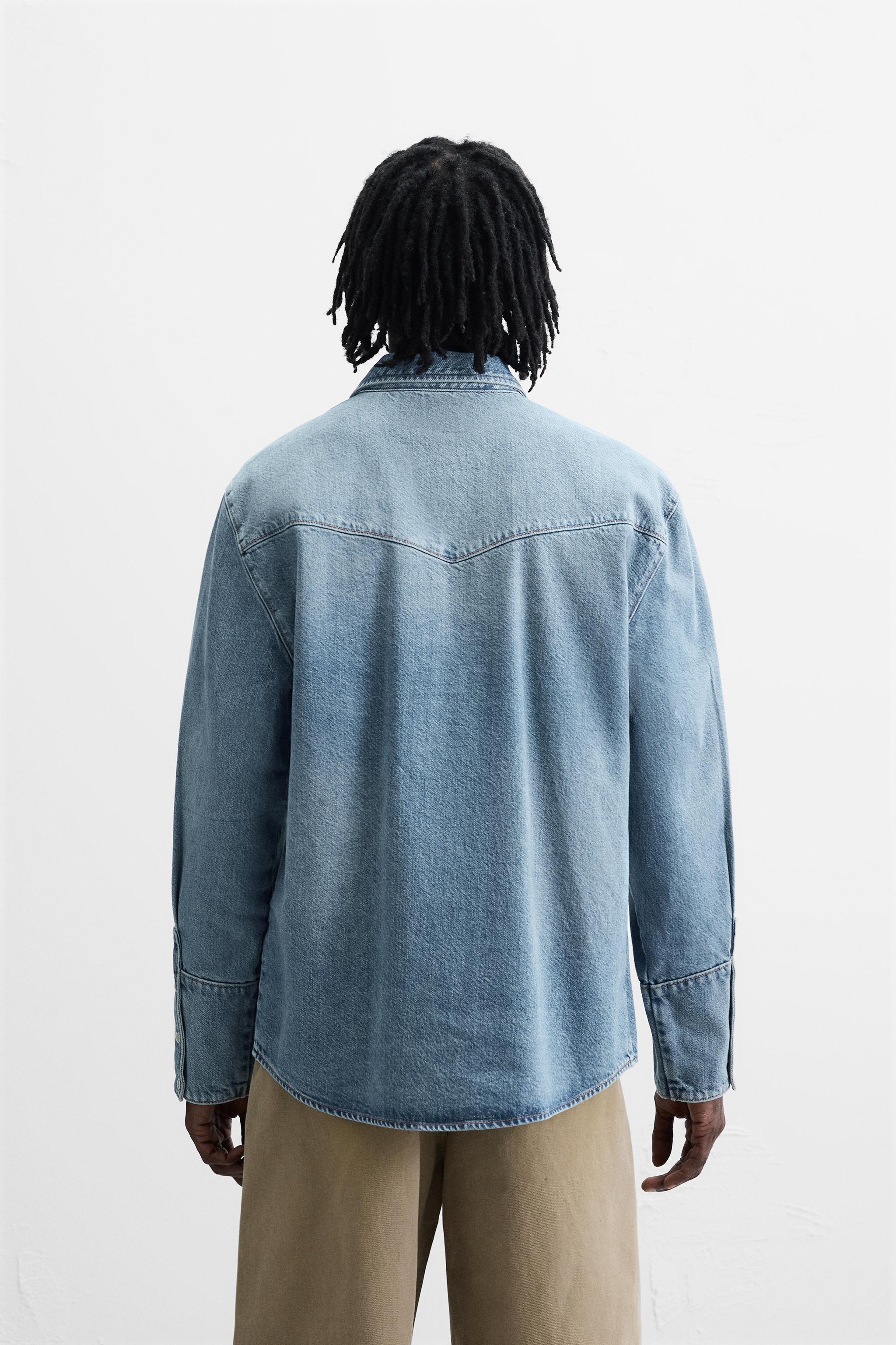 DENIM SHIRT WITH POCKETS Product Image