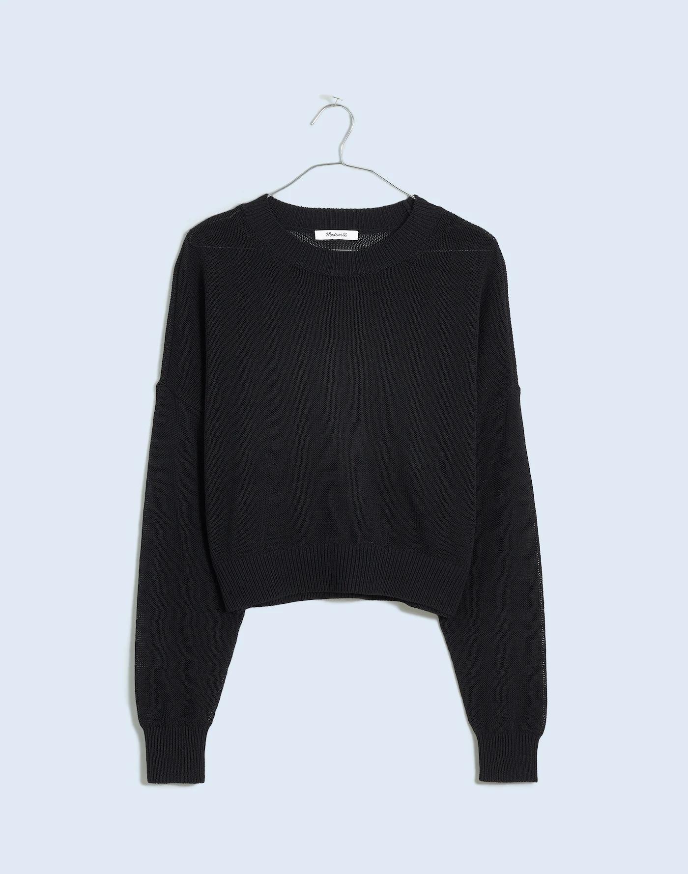Loose-Knit Crewneck Sweater Product Image